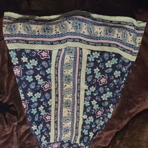 Wonder Nation Navy and Cream Floral Paisley Dress